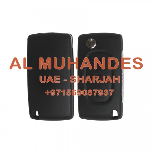 Remote Key 2 Button with ID46 Chip For Original Peugeot 307 Flip