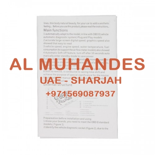 LED Car HUD Head Up Display With OBD2 Interface Plug & Play Speeding Warn System W01