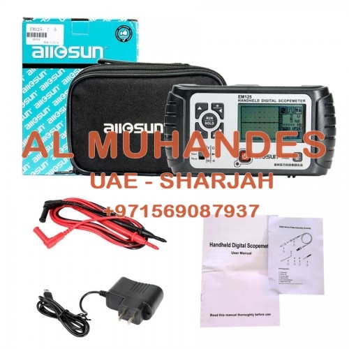 All-sun 25MHz 100MSa/s Digital 2 in1 Handheld Portable Oscilloscope+Multimeter Single Channel Waveform USB LCD Backlight EM125