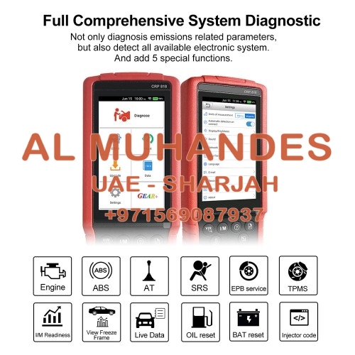 Launch CRP818 Full-System OBD2 Diagnostic Tool for European Cars Free Update Online