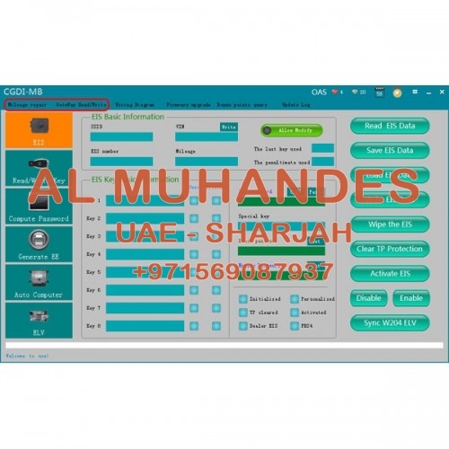 Mileage Repair and Gateway Read/Write Authorization for CGDI Prog MB Key Programmer