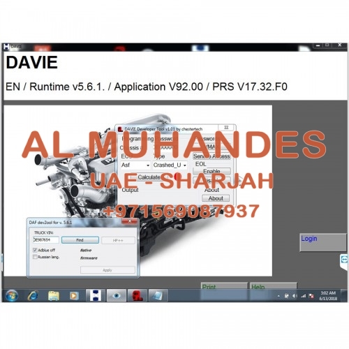 DAF DAVIE DEVELOPER TOOL and DAF DAVIE(DEVIK) for Adblue Removal Work with DAF VCI Lite