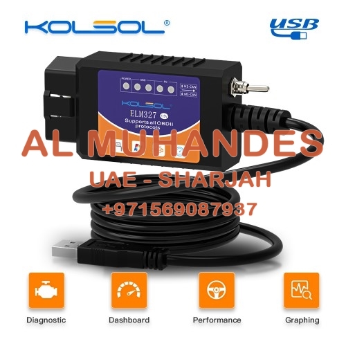 KOLSOL ELM327 USB V1.5 with Switch modified for Ford ELMconfig Forscan CH340+25K80 chip HS-CAN / MS-CAN