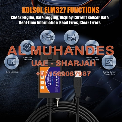 KOLSOL ELM327 USB V1.5 with Switch modified for Ford ELMconfig Forscan CH340+25K80 chip HS-CAN / MS-CAN