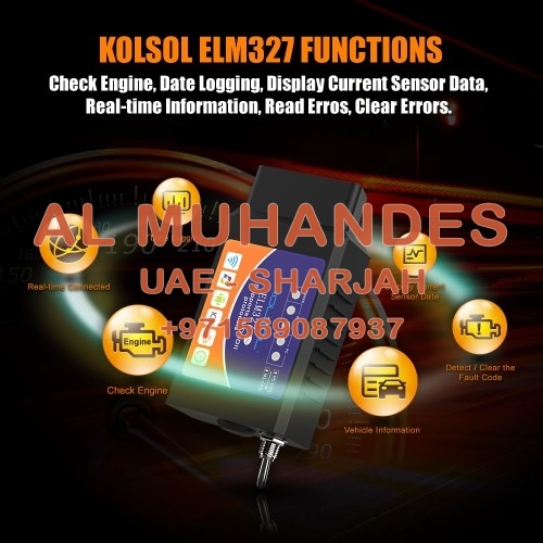 KOLSOL ELM327 WIFI OBD2 Scanner V1.5 ELM327 with Switch Car Scanner