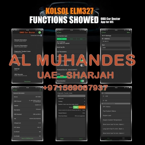 KOLSOL ELM327 WIFI OBD2 Scanner V1.5 ELM327 with Switch Car Scanner