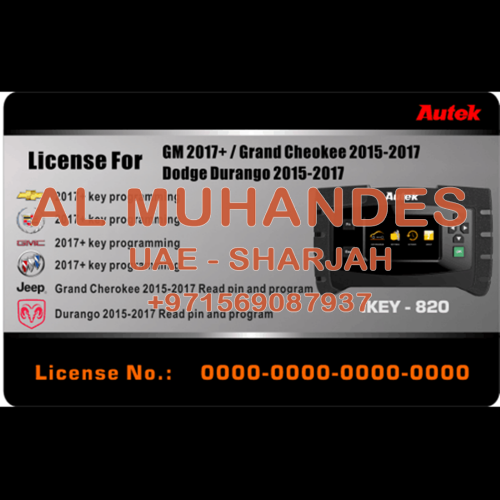 Autek IKEY820 New License for GM, Grand Cheokee and Dodge Durango Key Programming