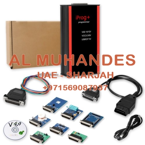 [UK Ship] V82 Iprog+ Pro with 7 Adapters Support IMMO + Mileage Correction + Airbag Reset
