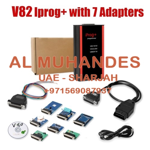 [UK Ship] V82 Iprog+ Pro with 7 Adapters Support IMMO + Mileage Correction + Airbag Reset